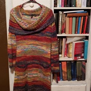 Off shoulder sweater dress